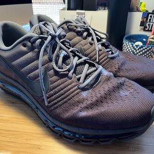 Nike Air Max 2017 Running Shoes Black Size 13